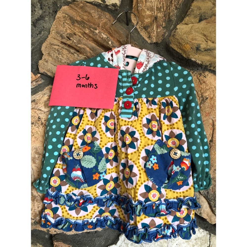 Matilda Jane 3-6 month Hooded Top and Diaper Cover